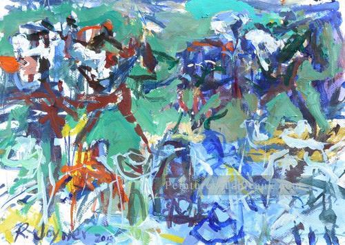 courses de chevaux 02 impressionniste Peintures à l'huile